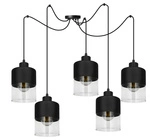 Lampa Wisząca LX- 1271 Czarna 5x E27 LEDLUX
