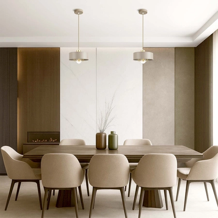 Lampa Wisząca Sufitowa Plafon Żyrandol Beżowa Ecru Kaszmir Loft Edison LX1187