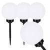 4x Lampa Solarna LED biała kula 10cm LSOL-001 LEDLUX