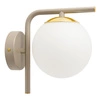 Kinkiet ścienny szklana kula E27 ZŁOTO-BEŻOWY nowoczesny glamour LX1428 Kaszmir