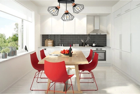 Lampa Sufitowa LX- 1023 Czarna + Miedź 3x E27 LEDLUX