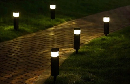 Lampa Solarna LED SŁUPEK OGRODOWY Czarny WBIJANY Ozdobny PREMIUM LSOL-003 LEDLUX