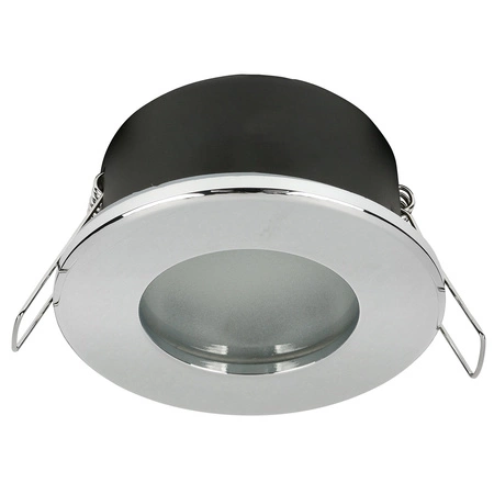 Zestaw Oprawa Halogenowa Hermetyczna D-06 CHROM + Żarówka GU10 5,5W biała zimna LEDLUX