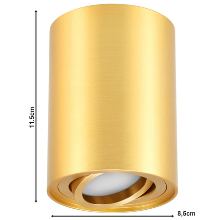 Oprawa Halogenowa Natynkowa LED Sufitowa Tuba GU10 LX-63 ZŁOTA GU10 LEDLUX