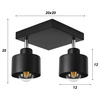 Lampa Sufitowa LX-1130 Czarna 2x E27 LEDLUX