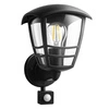 Lampa elewacyjna LED zewnętrzna kinkiet ogrodowy Premium LEL-0008 PIR CZARNA LEDLUX