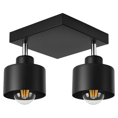 Lampa Sufitowa LX-1130 Czarna 2x E27 LEDLUX