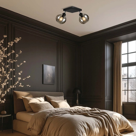 Lampa Sufitowa LX- 1197 Czarna 2x E27 LEDLUX