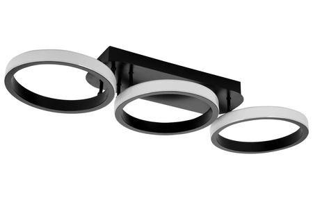 Lampa Sufitowa Wisząca LED Geometryczna LX- 954 54W+ Pilot Czarna 3000k-6000k LEDLUX