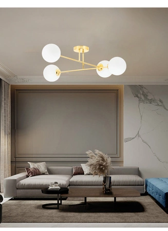 Lampa Sufitowa LX- 1404 Złota 4x E27 LEDLUX