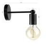 Kinkiet Lampa Ścienna LX- 1117 Czarna 1x E27 LEDLUX