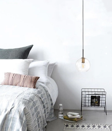 Lampa Wisząca LX-1300 Czarna + Miedź 1x E27 LEDLUX