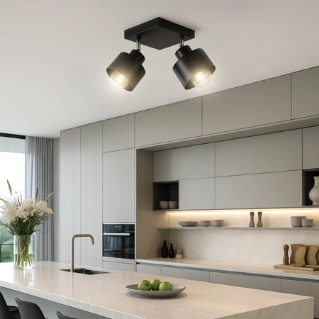 Lampa Sufitowa LX-1130 Czarna 2x E27 LEDLUX