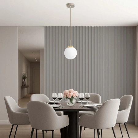 Lampa wisząca sufitowa nowoczesna 1xE27 ZŁOTA beżowa GLAMOUR nowoczesna LX-1429