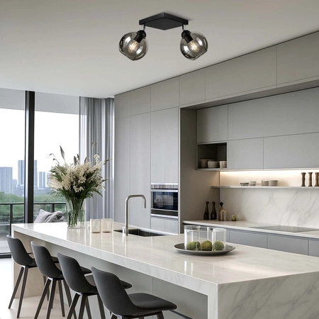 Lampa Sufitowa LX- 1197 Czarna 2x E27 LEDLUX