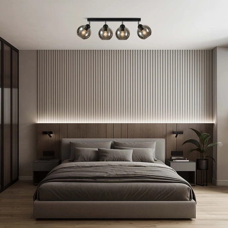 Lampa Sufitowa LX- 1194 Czarna 4x E27 LEDLUX