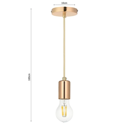 Lampa Wisząca LX- 1304 Złota 1x E27 LEDLUX