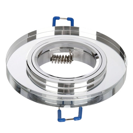 Oprawa Halogenowa Sufitowa Szklana LX- 7002 Lustrzana Okrągła MR16 GU10 LEDLUX