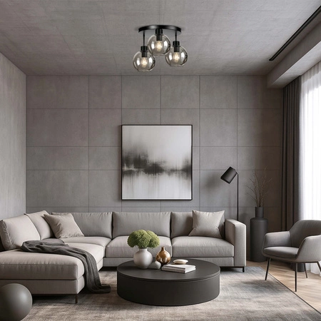 Lampa Sufitowa LX- 1131 Czarna 3x E27 LEDLUX