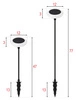 4x LAMPA SOLARNA LED LAMPKA WBIJANA OGRODOWA SŁUPEK UFO LATARNIA SZPIKULEC LSOL-062 LEDLUX