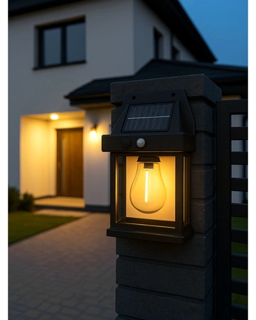 Lampka solarna ogrodowa LED z czujnik ruchu KINKIET elewacyjny ZEWNĘTRZNA LSOL-055 LEDLUX