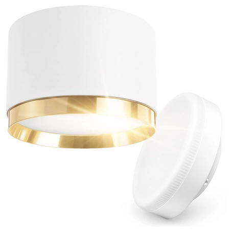OPRAWA NATYNKOWA Sufitowa HALOGENOWA TUBA LED GX53 Walec SPOT Nowoczesna Biała OPN-017