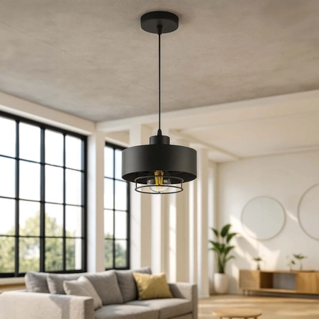 Lampa Wisząca LX- 1187 Czarna 1x E27 LEDLUX