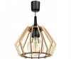 Lampa Wisząca LX- 1263 Czarna + Drewno 1x E27 LEDLUX