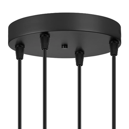 Lampa Sufitowa Wisząca Plafon Żyrandol Tuba Sopel Czarna 4x G9 Modern LX-1153 LEDLUX