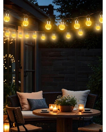 Lampka lampa SOLARNA Ogrodowa LED LATARENKA Szklana Kula biała ciepła LSOL-058 LEDLUX