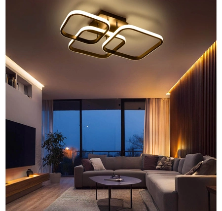 Lampa Sufitowa Wisząca LED Geometryczna LX- 953 110W+ Pilot Czarna 3000k-6000k LEDLUX