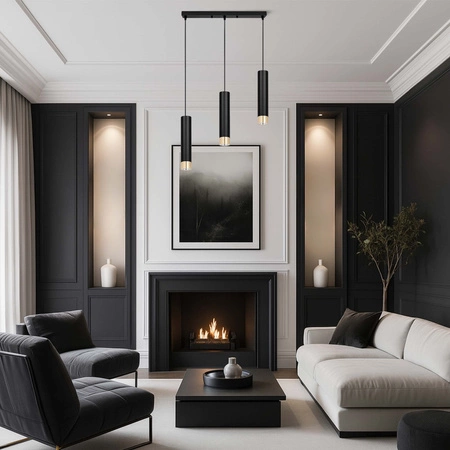 Lampa Wisząca LX-1413 Czarna + Złoto 3x GU10 LEDLUX